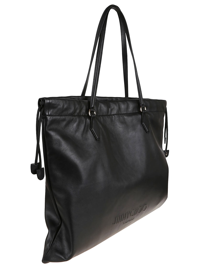 Jimmy Choo Soft Nappa Drawstring Tote With Elegant Embellishments