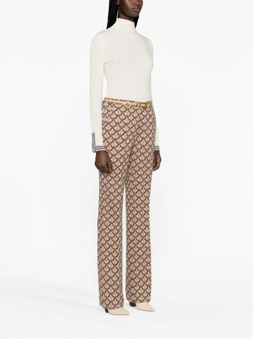 Etro Wool And Cashmere Blend Turtleneck Sweater In White