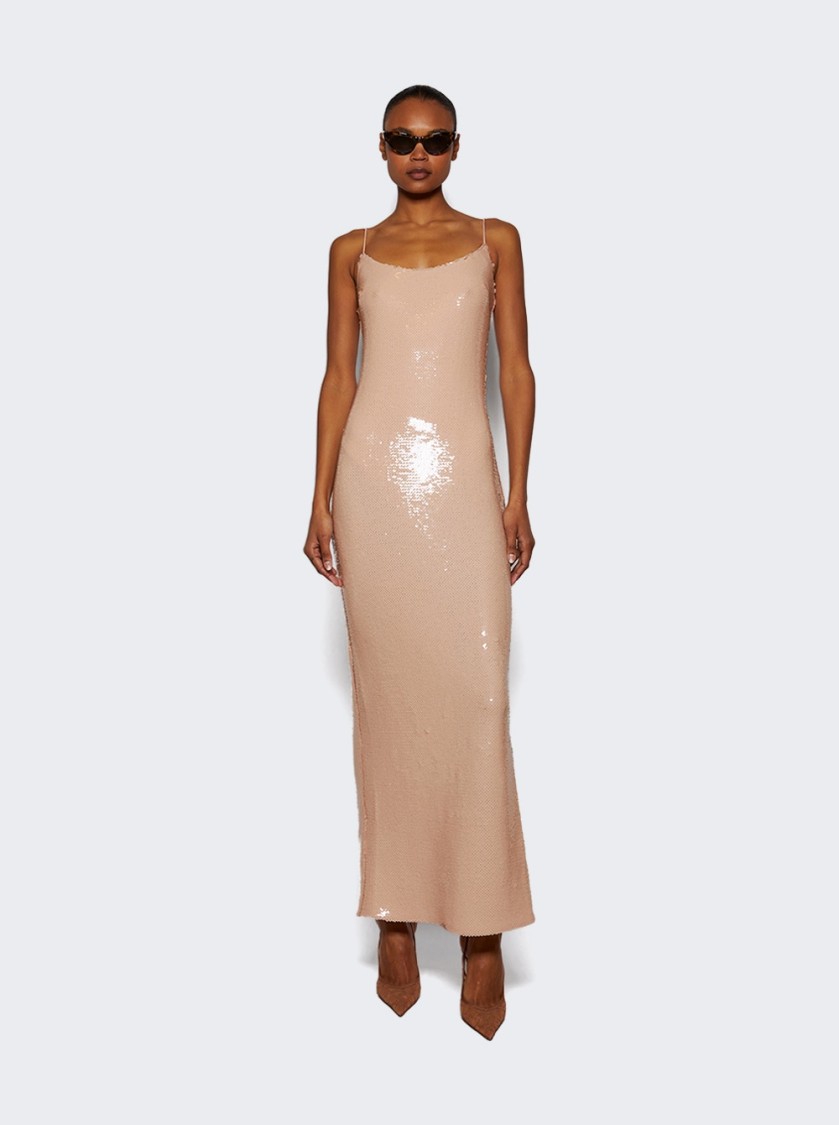 Amina Muaddi 105mm Anok Pumps In Neutral