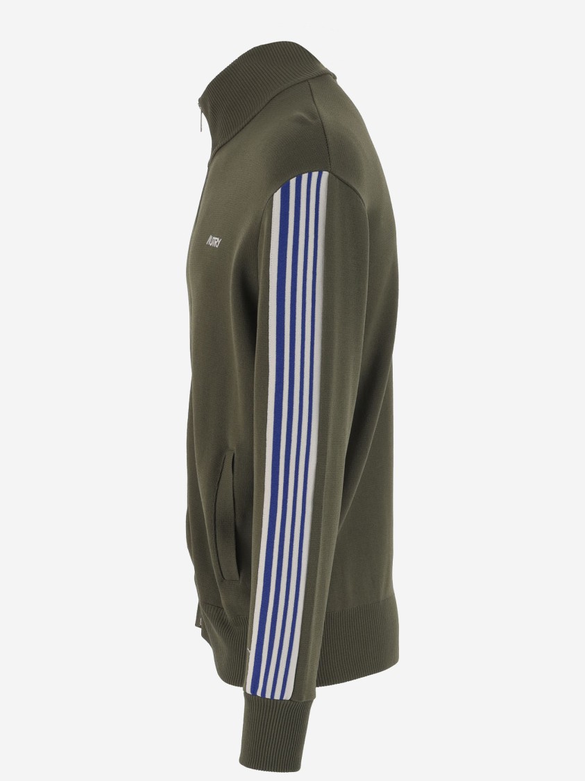 Shop Autry Viscose Blend Sweatshirt With Logo In Green