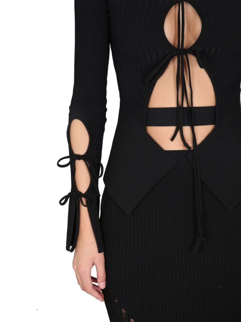 Andreädamo Tie-fastening Long-sleeve Knitted Top