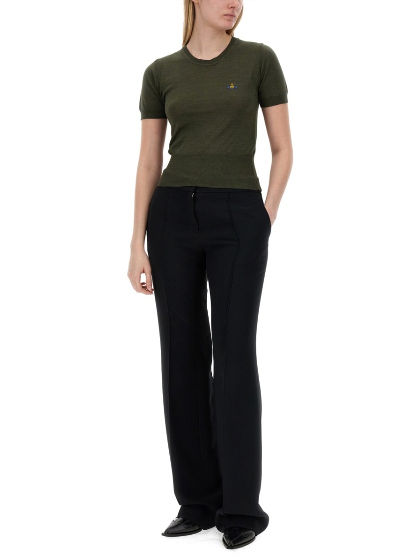 Vivienne Westwood Bea Orb-embroidered T-shirt In Green