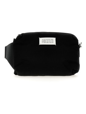 クラッチバッグ Maison Margiela Halfmoon Micro Pouch In Black Saffiano Maison Margiela Halfmoon Micro Pouch In Black Saffiano