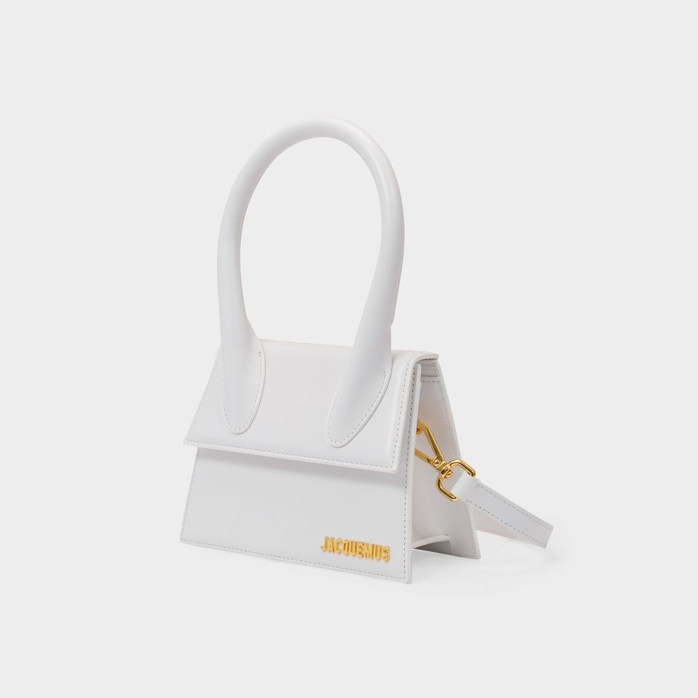 Jacquemus Le Chiquito Leather Tote Bag In White