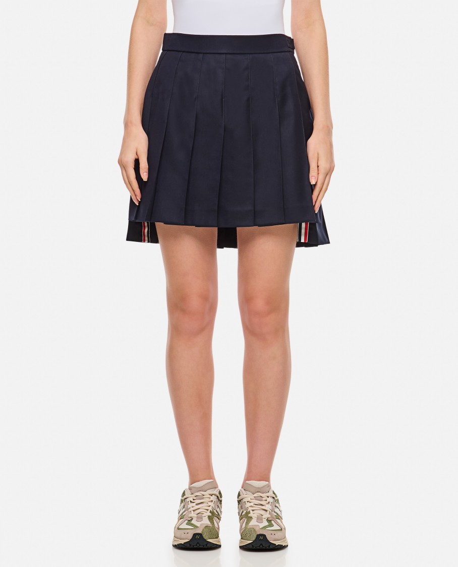Thom Browne Midnight Blue Wool Skirt In Blue
