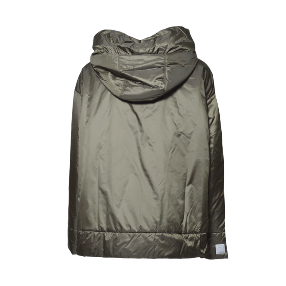 Max Mara Relaxed Fit Hooded Jacket With Adjustable Drawstrings In Gray