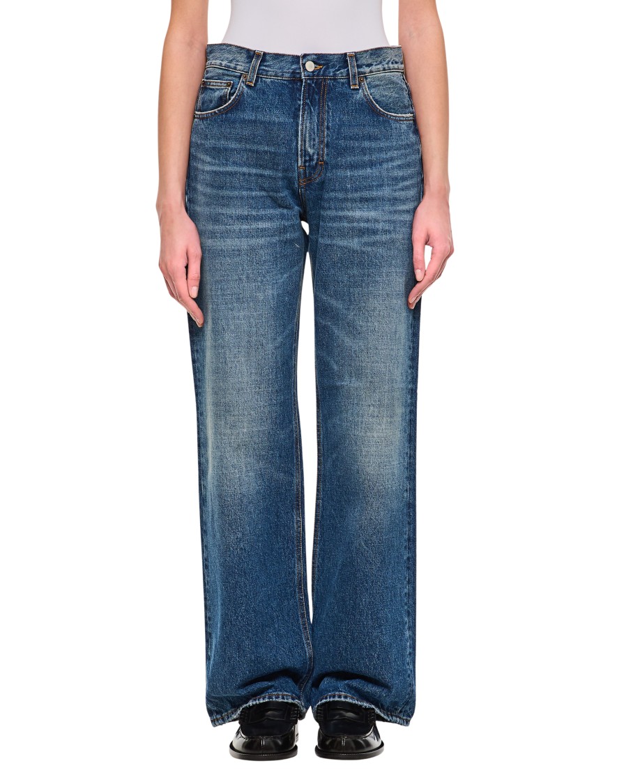 Shop Haikure Korea Mid Blue Jeans