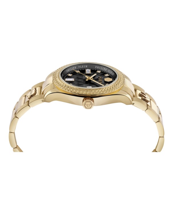 腕時計その他 Philipp Plein Queen Crystal Watch With Black Guilloche Dial Philipp Plein Queen Crystal Watch With Black Guilloche Dial