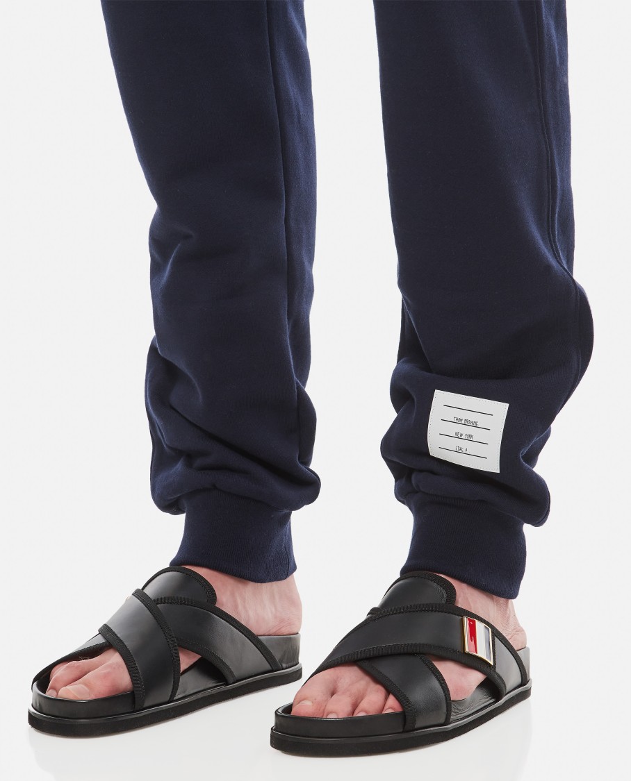 Thom Browne Classic Loopback 4-bar Sweatpants In Blue