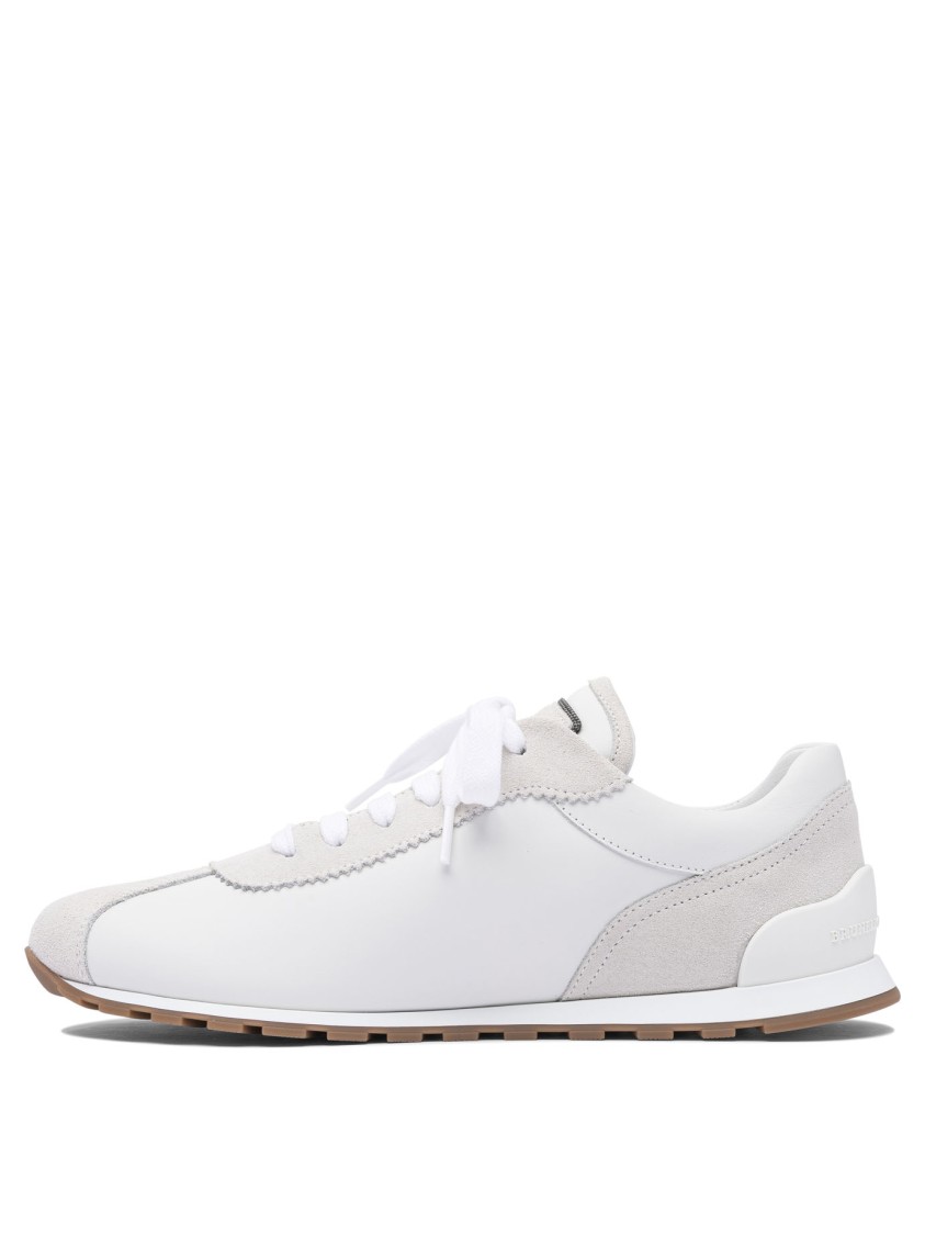 Brunello Cucinelli Slip-on Sneakers With Smooth Leather In White