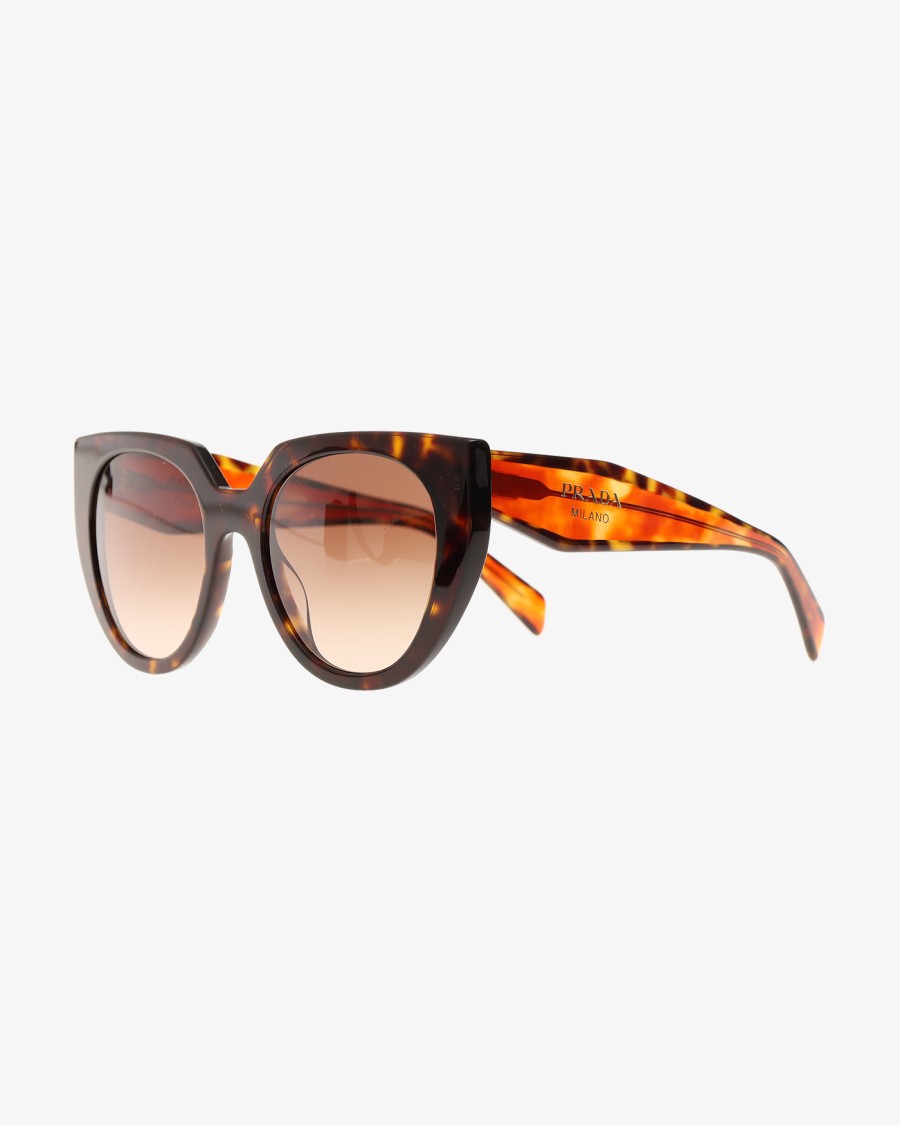 Prada Acetate Cat Eye Sunglasses With Color-insert Details