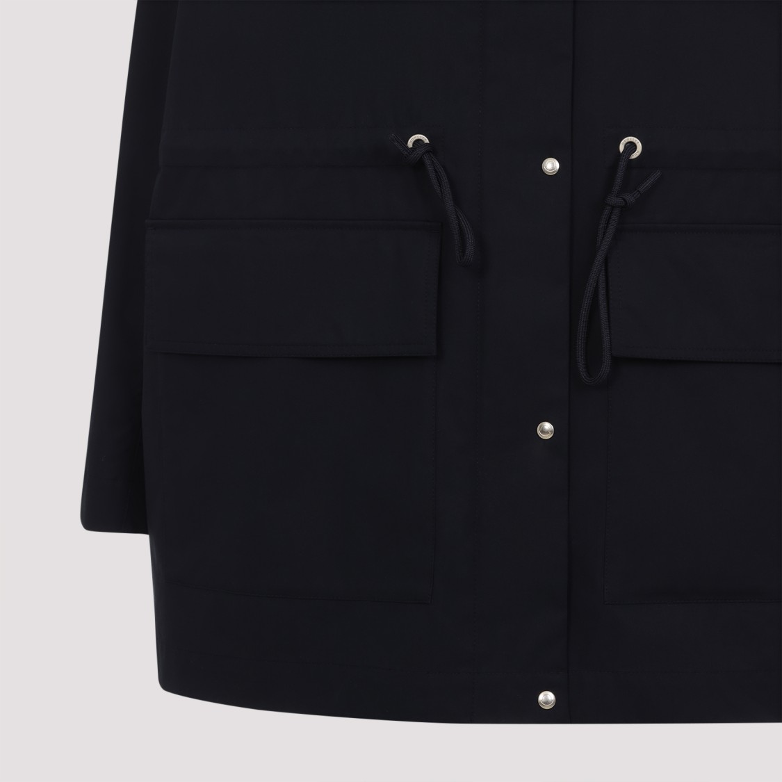 Shop Moncler Gaillon Blue Cotton Jacket In Black