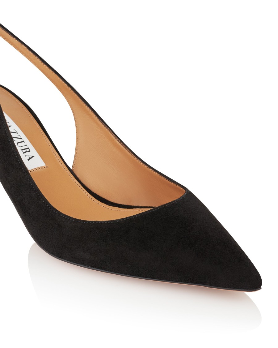 Aquazzura 50 Bow-tie Suede Pumps