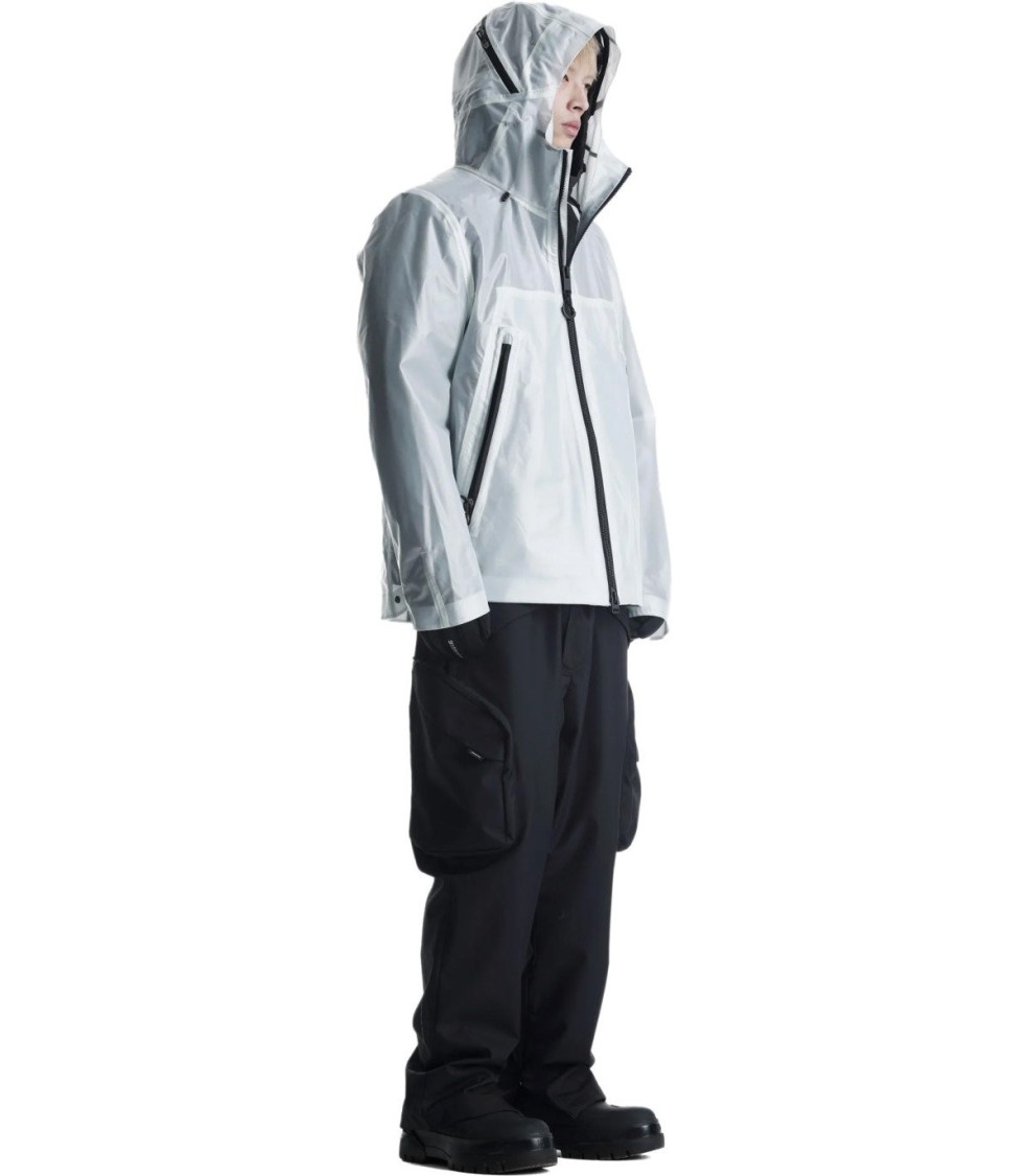 Shop Krakatau Bicep Liner White Hooded Jacket