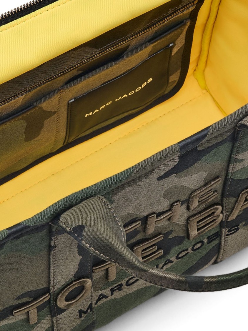 Marc Jacobs Khaki Cotton Camouflage Tote Bag With Adjustable Strap