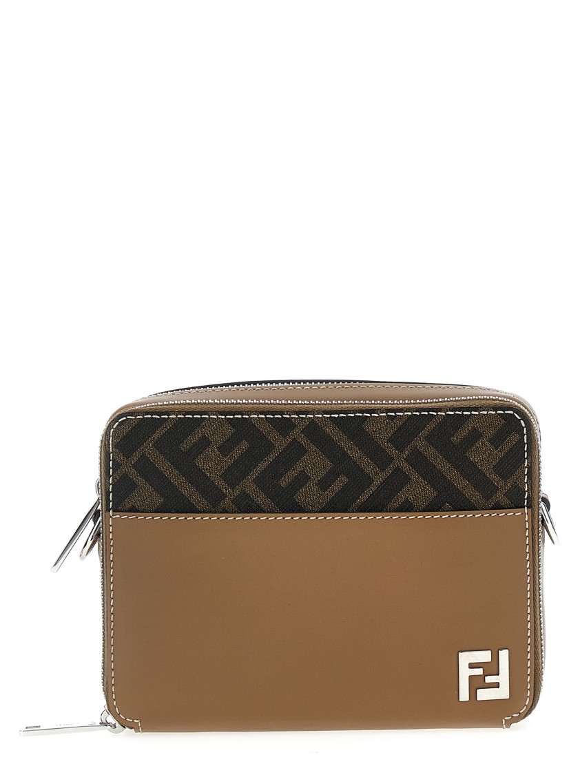 Fendi 'camera Case Organizer Squared Ff' Crossbody Bag In Brown