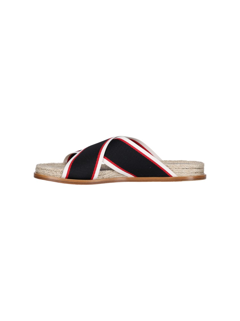 Christian Louboutin Hot Cross Slides In Neutrals