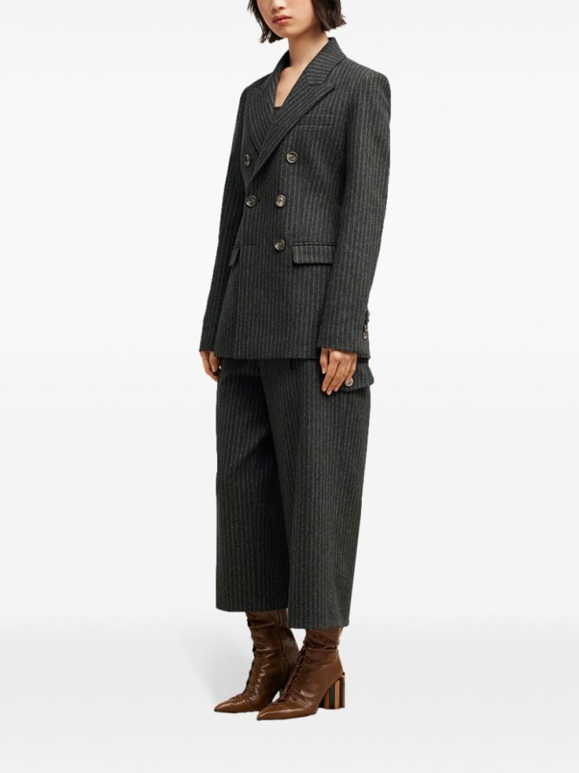 Ami Alexandre Mattiussi Tailored Jacket With Double-breasted Button Detailing In Black