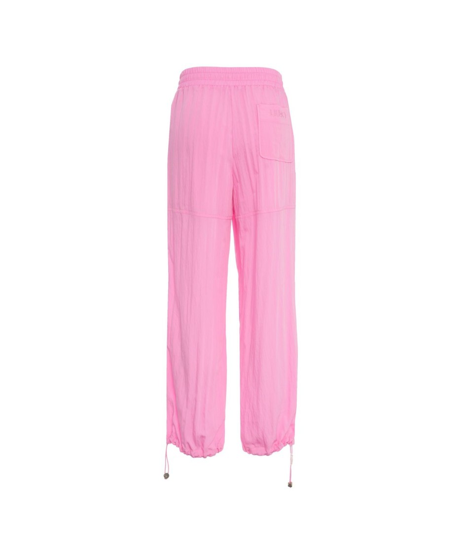 LIU •JO LIU JO VISCOSE BLEND JOGGERS WITH PATCHED POCKETS
