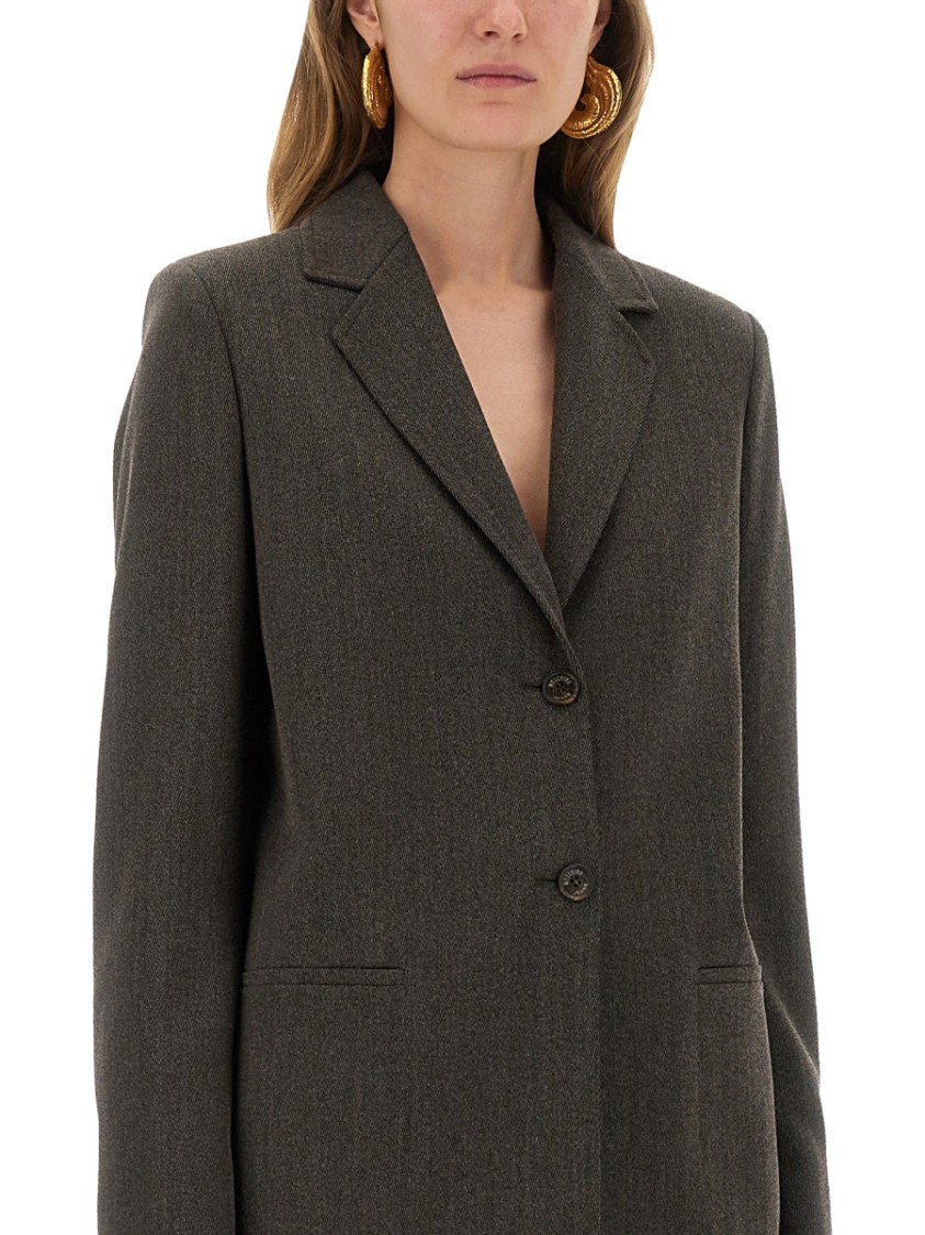 Moschino Jeans Wool Blend Jacket In Gray