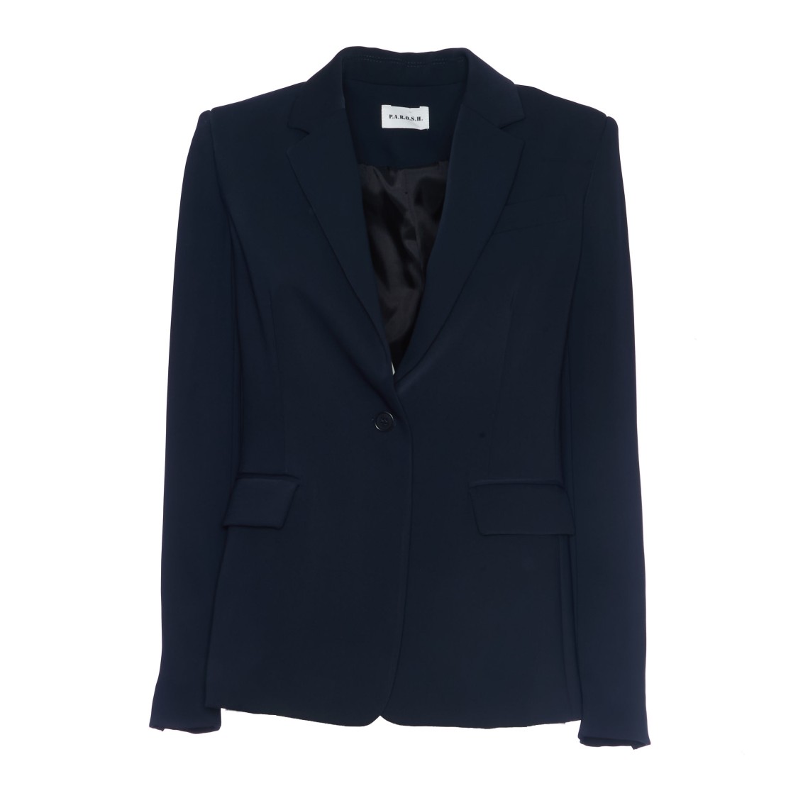 P.a.r.o.s.h Parosh Single-breasted Blazer With Tailored Silhouette And Classic Lapel In Blue