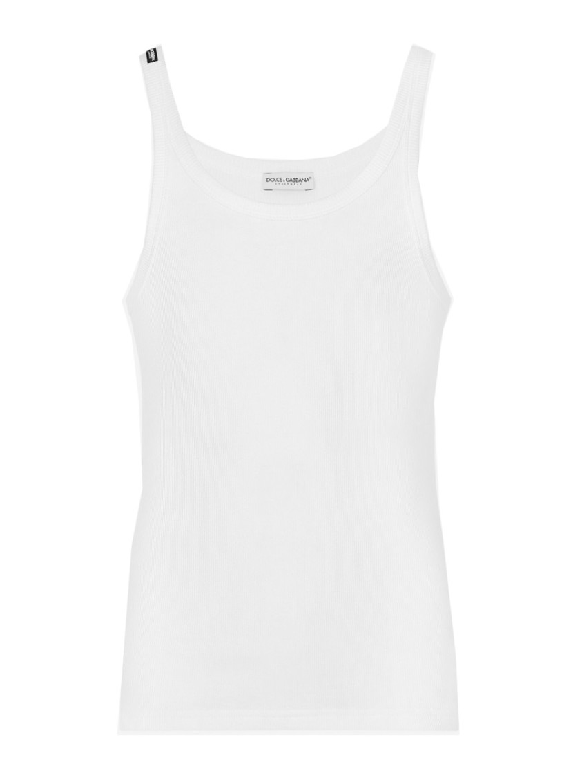 Shop Dolce & Gabbana Tank Top "marcello" In White
