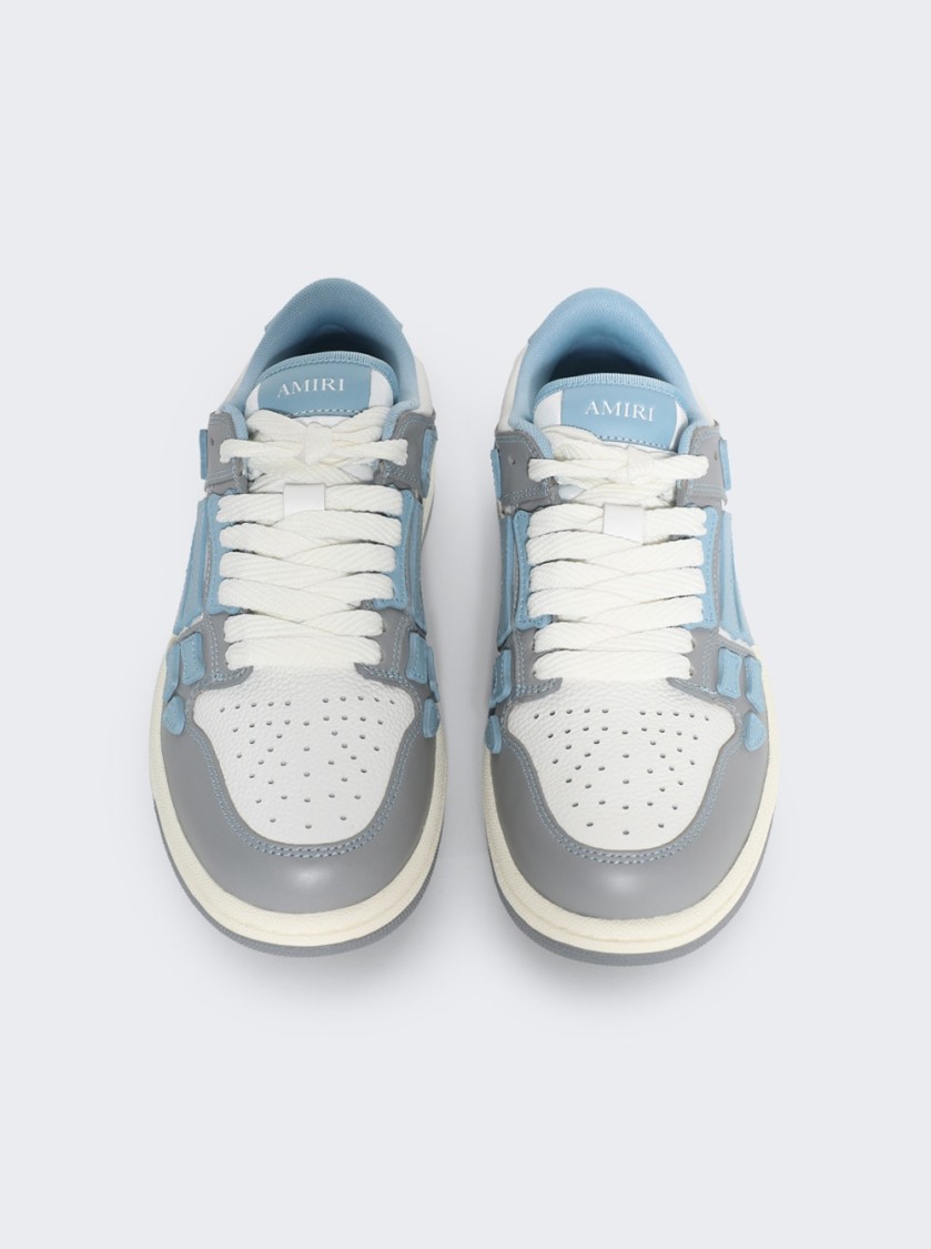 Amiri Varsity Skel Top Low Sneakers Ocean Sky In Blue