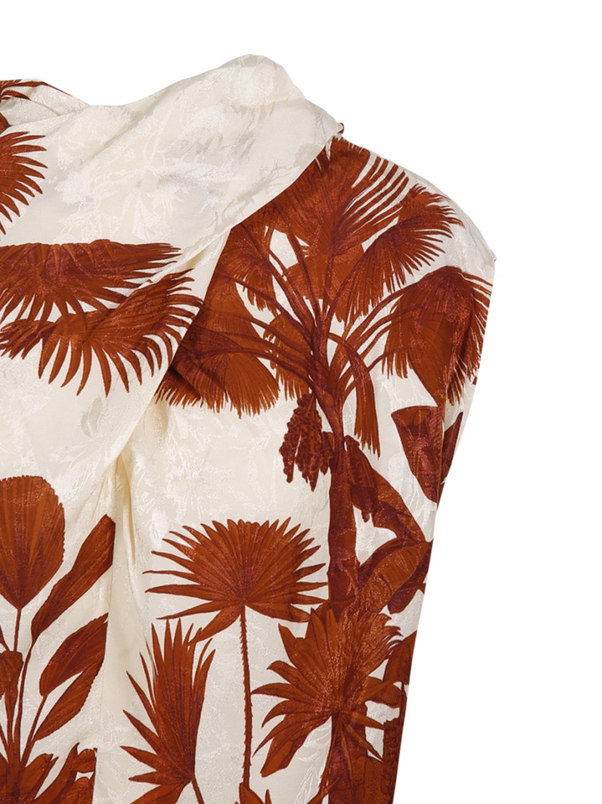 Johanna Ortiz Island Stories Cowl-neck Top In Multicolor