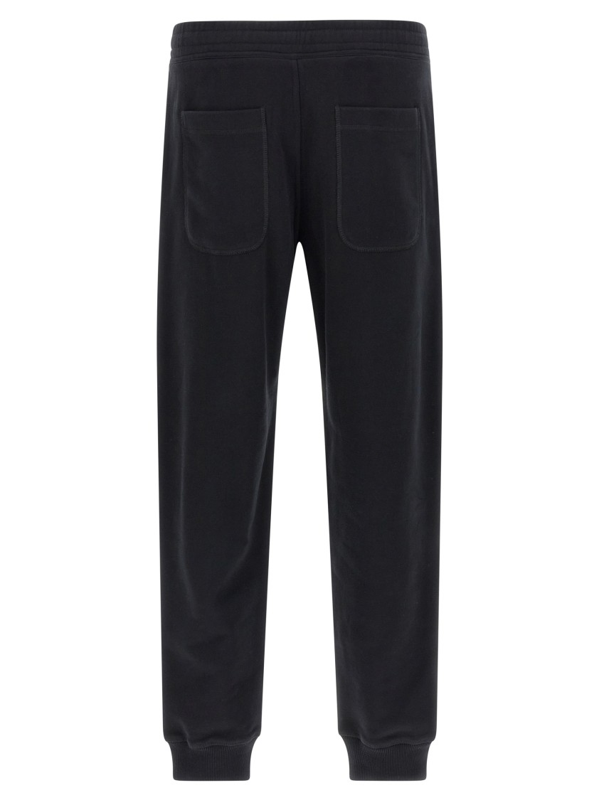 Tom Ford Fleece Cotton Joggers With Adjustable Drawstring In Black