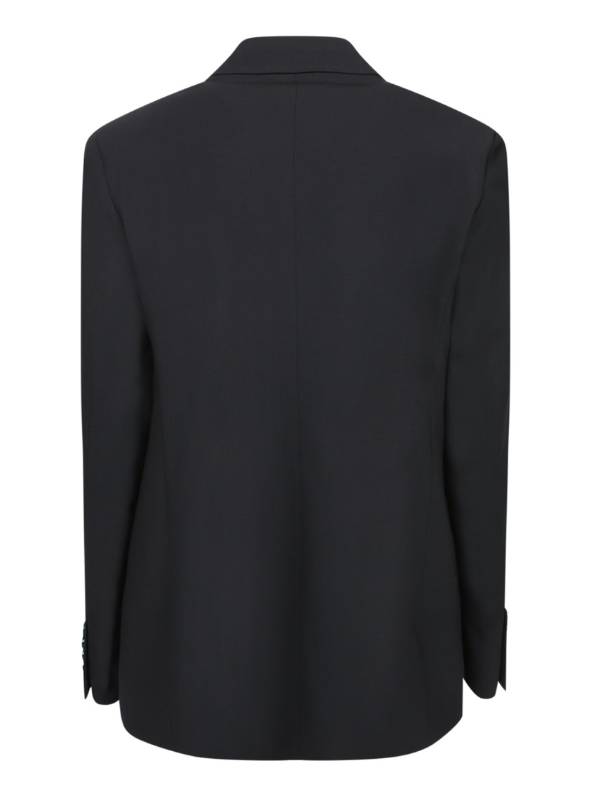 Msgm Tailored Black Jacket With Single Button Closure In Black