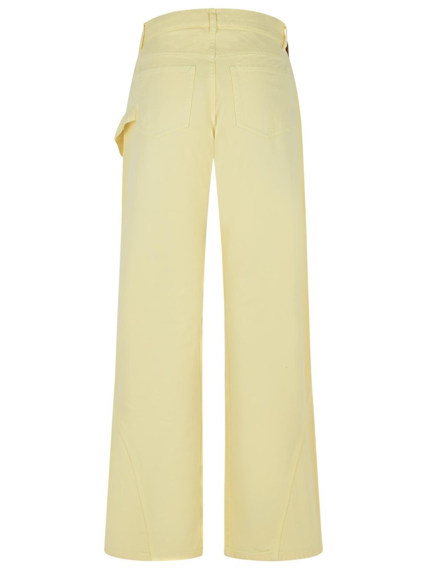 デニム・ジーパン J. W. Anderson Workwear' Cotton Pants With Yellow Twisted J. W. Anderson Workwear' Cotton Pants With Yellow Twisted