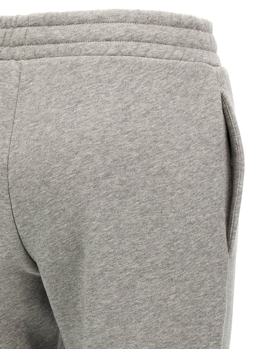 Attico The Embossed Logo Joggers In Soft American Fleece In Gray