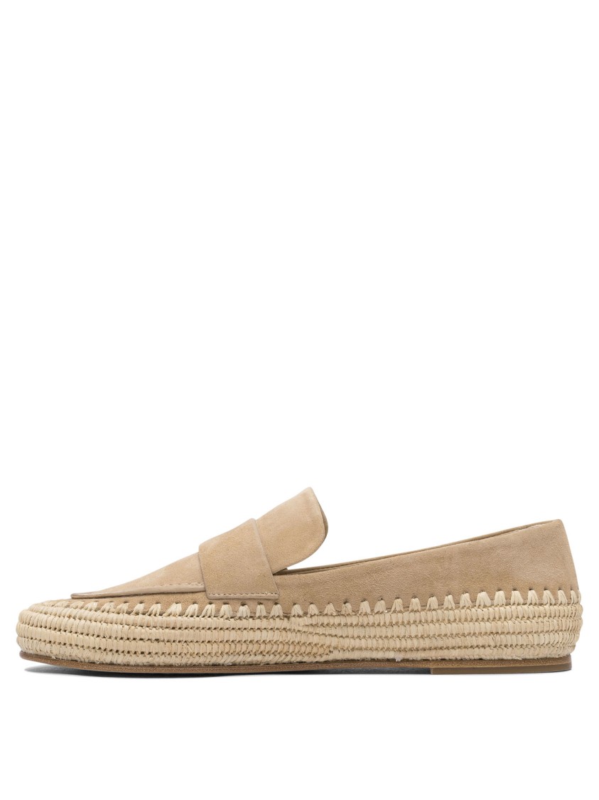 Paloma Barceló Loafers With Soft Suede Finish In Neutral