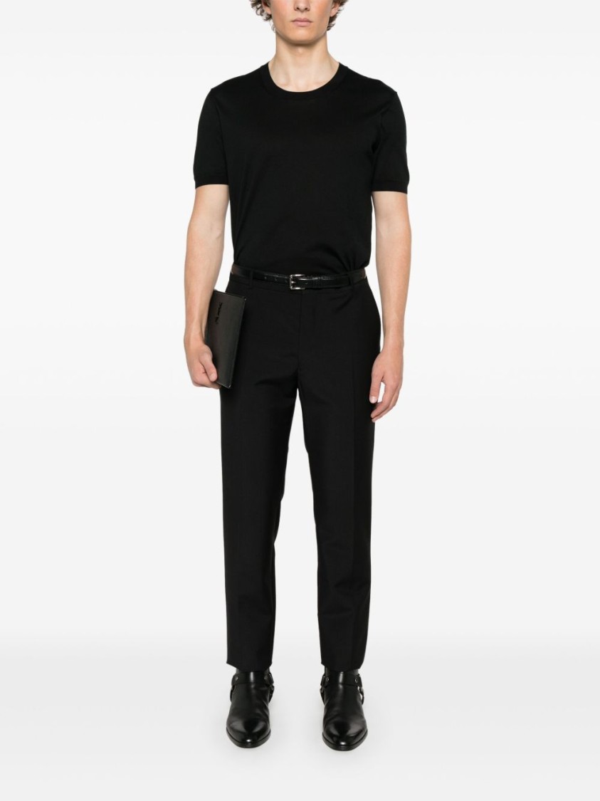 Tシャツ・カットソー Tom Ford Relaxed-Fit Black T-Shirt With Round Neckline And Tom Ford Relaxed-Fit Black T-Shirt With Round Neckline And