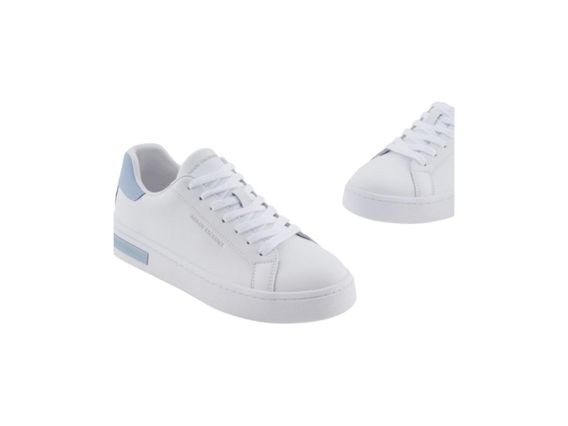 Armani Exchange Low-cut Lace-up Sneakers With Subtle Accent Detailing In Animal Print