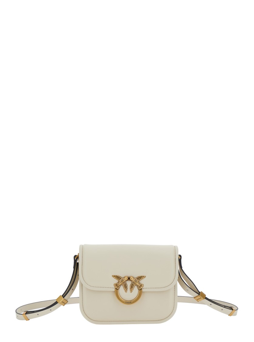 Pinko Love Box' White Crossbody Bag