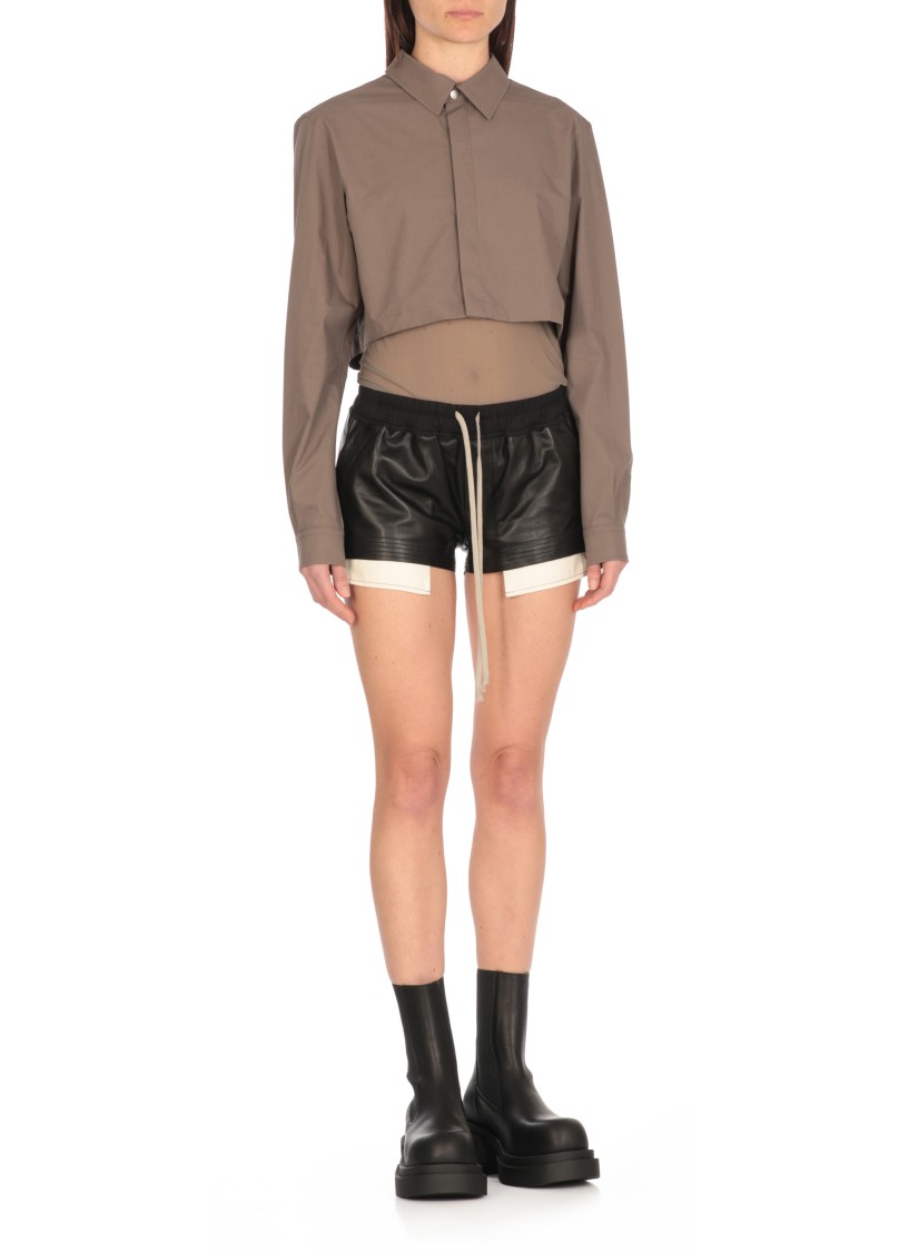 Rick Owens Grey Cotton Shirt In Grey