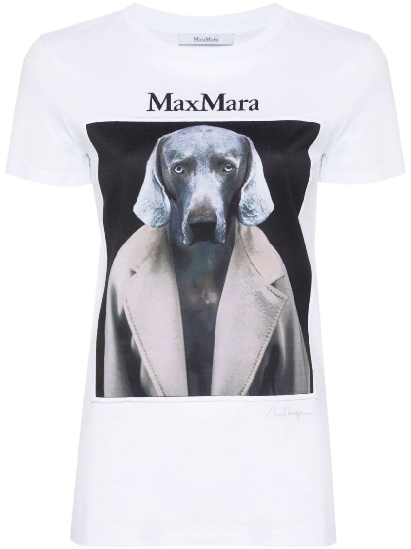 Shop Max Mara Classic White T-shirt