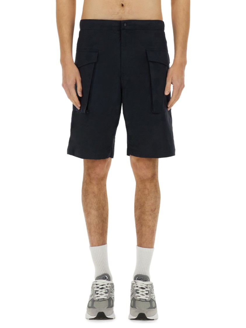 Shop Aspesi "lou" Bermuda Shorts In Black