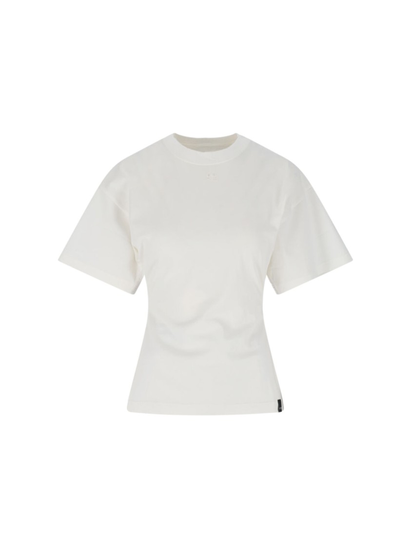 Shop Courrèges Ac' Logo T-shirt – White
