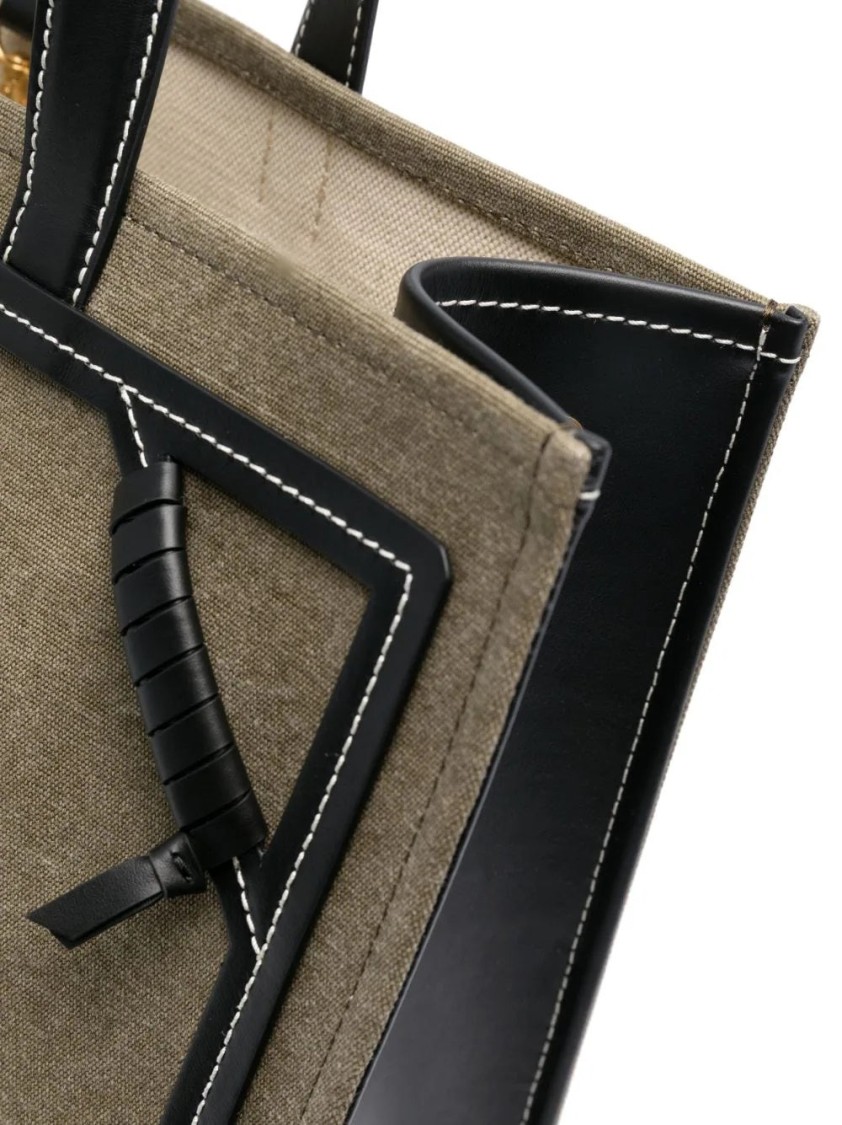Balmain B-army Medium Shopper Bag In Green