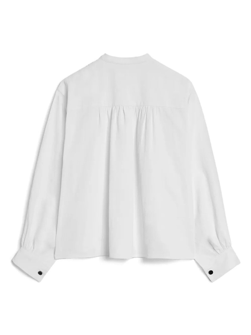 Shop Jil Sander Relaxed-fit Linen Top With High Neckline