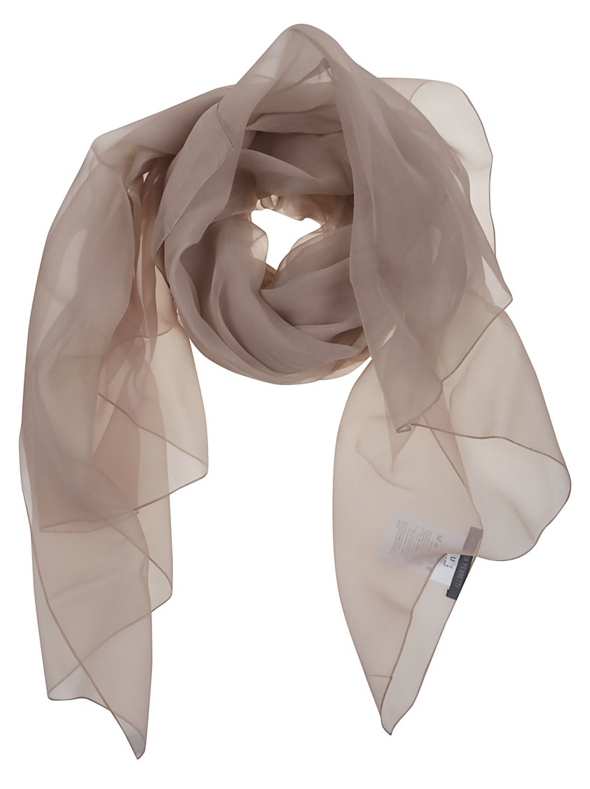 Alberta Ferretti Silk Scarf With Delicate Sheer Texture