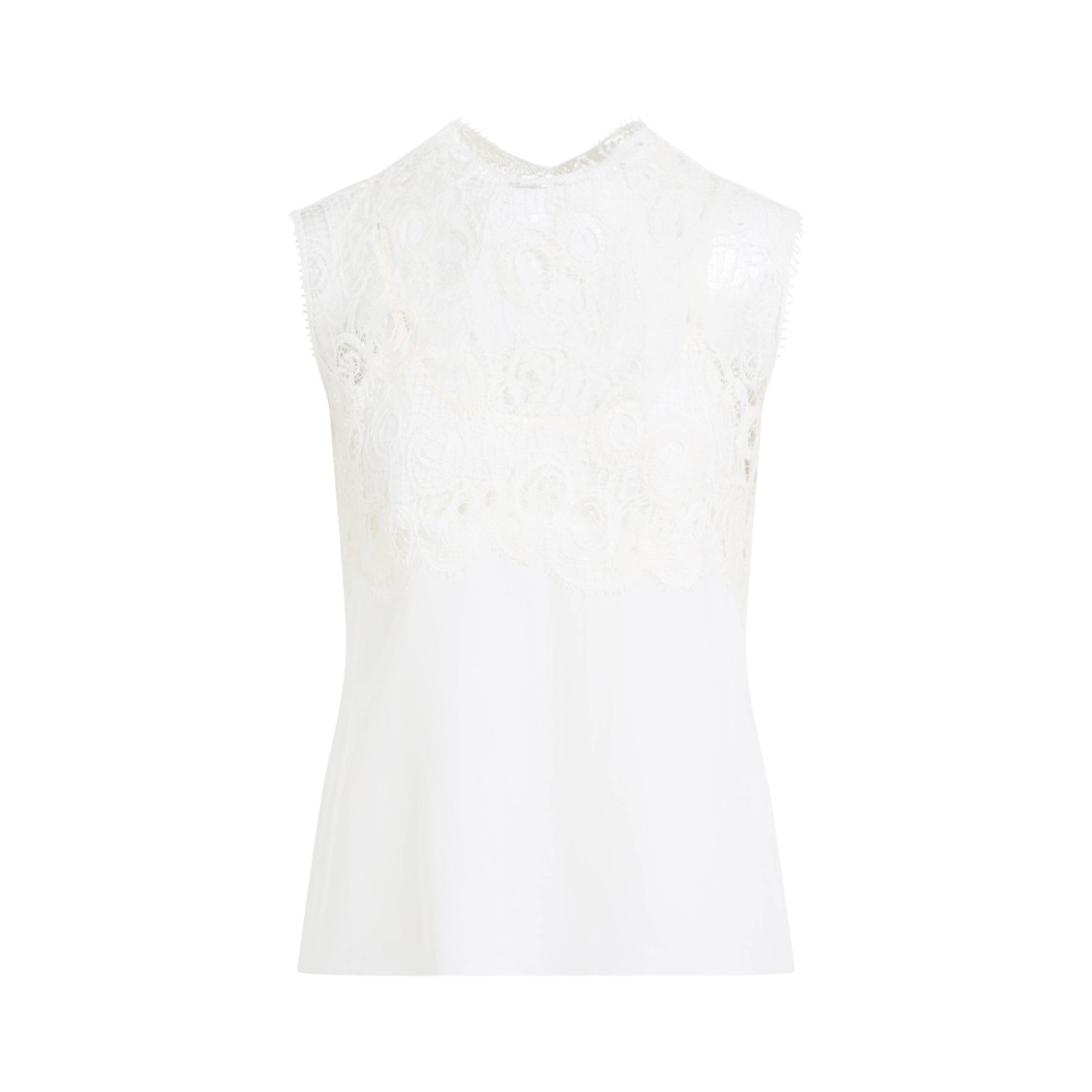 Fabiana Filippi Sleeveless Silk Lace Top
