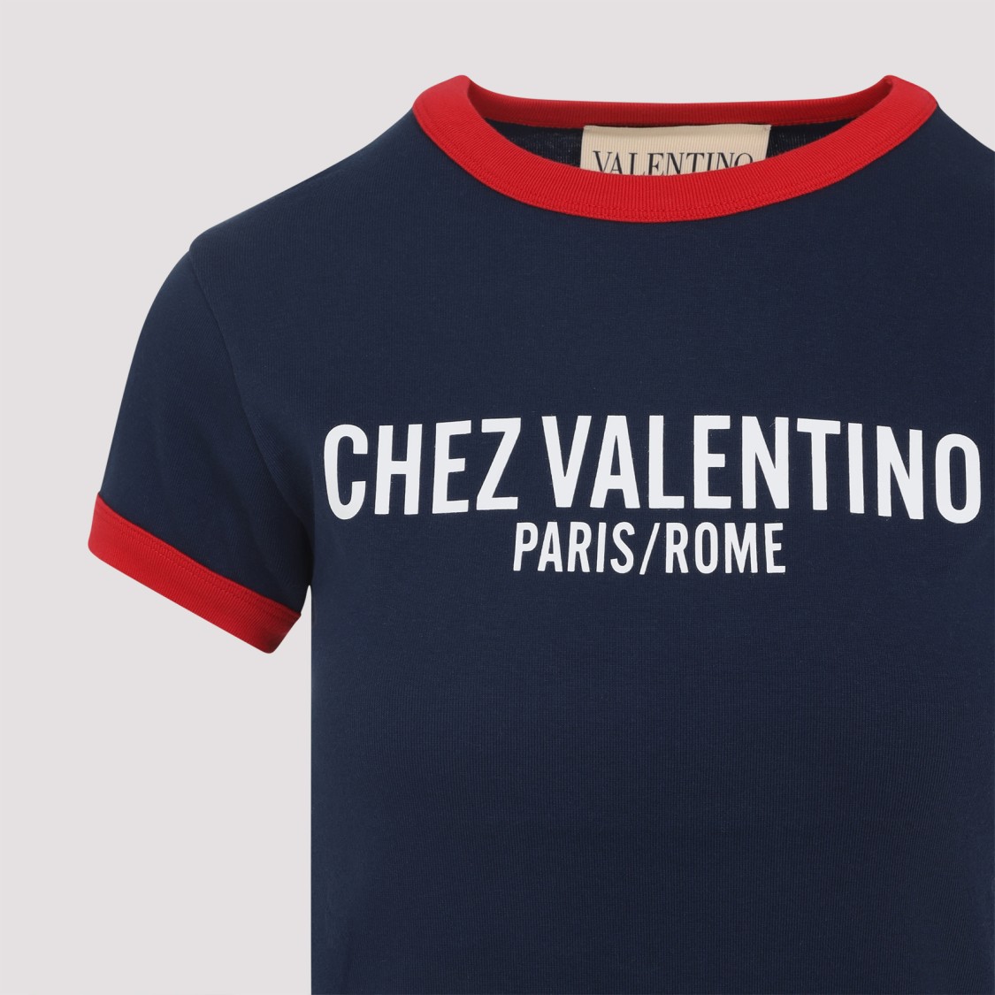 Valentino Soft Cotton Stylish T-shirt In Blue