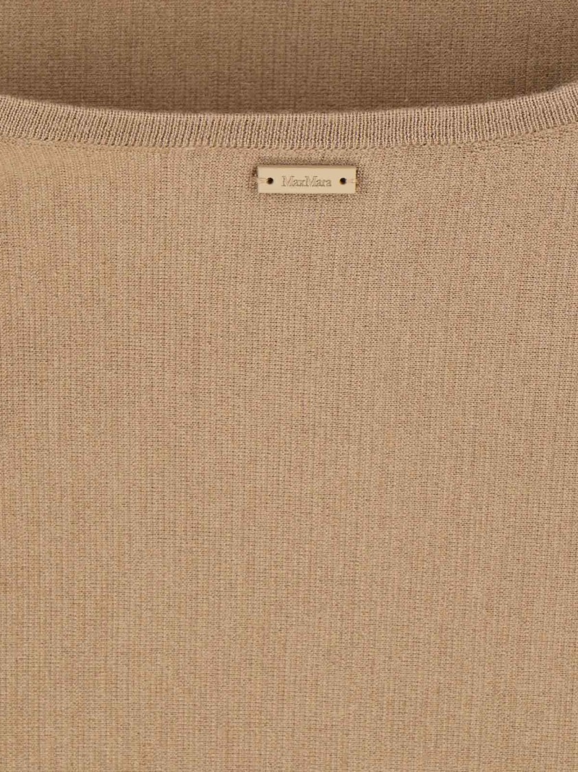 Max Mara Virgin Wool Sweater Frais In Brown