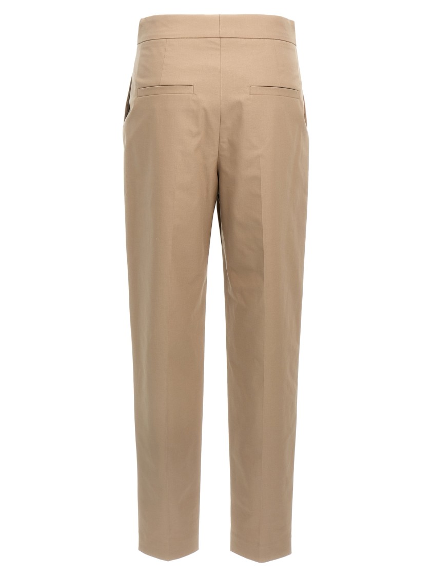 Brunello Cucinelli Cotton Trousers With Pockets And Belt Loops In Nude