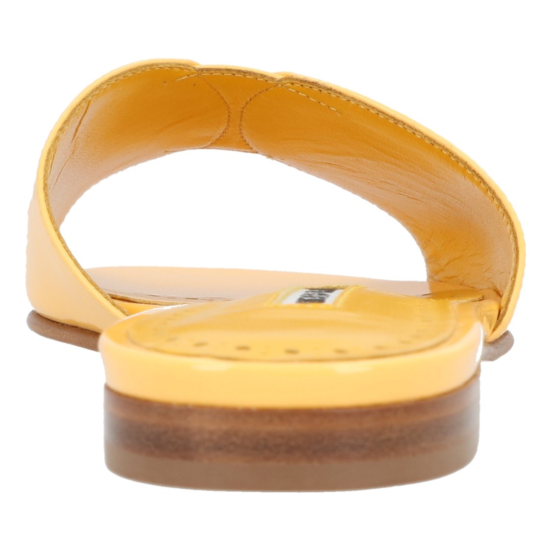 Manolo Blahnik 10mm Houramu Patent Leather Flats In Yellow