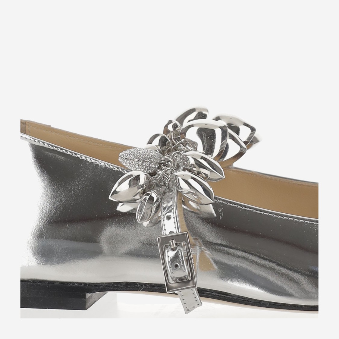 Mach&mach Low Shoe With Metallic Decoration In Silver