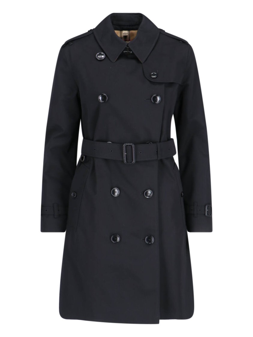 Burberry Double-breasted "kensington" Trench Coat – Black